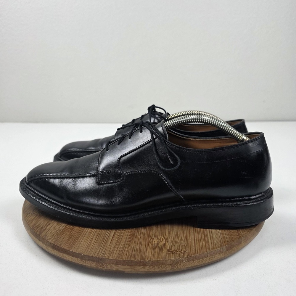 Allen Edmonds Hillcrest Shoes Mens Size 11.5 D Black Derby Square Toe Dress USA